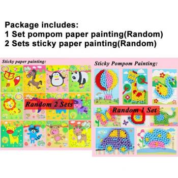 DIY Pompom Ball Sticker Kit