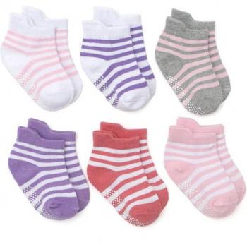 Chaussettes pour bébés, 6 paires, avec grips antidérapants