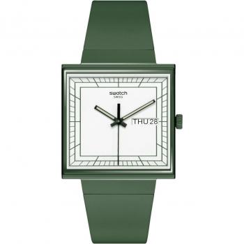 Swatch Reloj de Pulsera WHAT IF GREEN? con correa ecológica