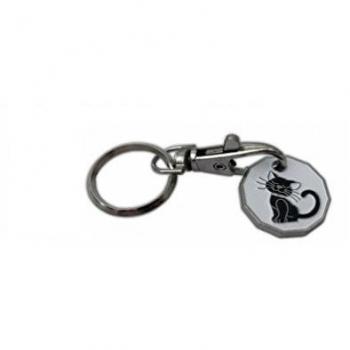 Black Cat Carousel Token Keychain