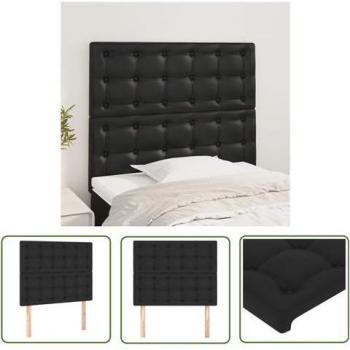 BONNEVIE 2 Stück Kopfteile Schwarz 80x5x78/88 cm