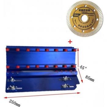 Machine de découpe de carreaux de céramique avec support d'angle