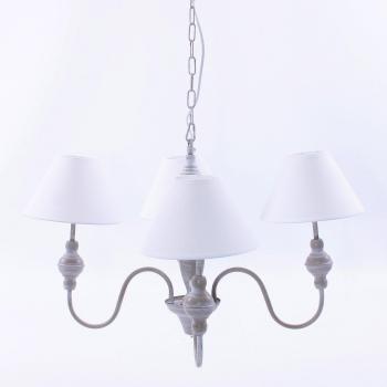 Sospensione Lampadario 56mm MDF Shabby Color Bianco