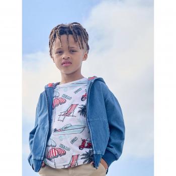 Top Jeune Homme VertbauDet Coton Réutilisé Blanc Design