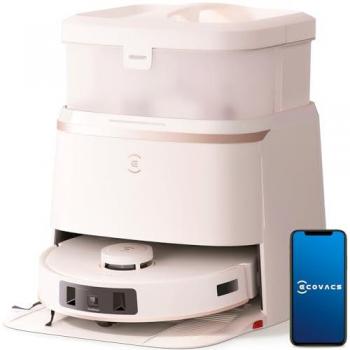 ECOVACS DEEBOT T30 PRO OMNI Saugroboter mit Mini-Station, 11.000 PA, Nass-Trocken-Reinigung, TruEdge™ Mopping Technologie, ZeroTangle™, Farbe Rose