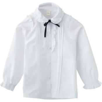 Camisa blanca con volantes para niñas de 4 a 15 años