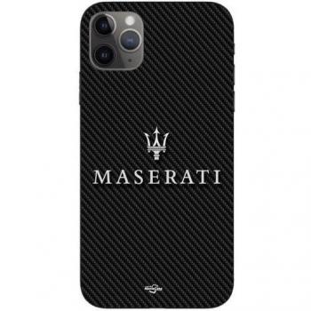 Coque Maniacase iPhone 11 Pro Maserati Blanc Carbone