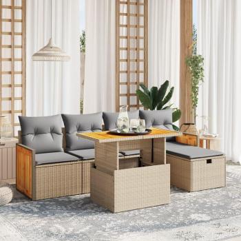 Lusso Casadino Divani Outdoor 6 Pz Con Cuscini Massello Acacia