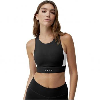 Born Living Yoga Latika High Support Sports Top Black/White XL Female