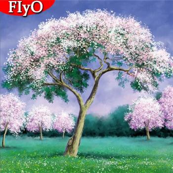 Mosaïque d'Arbre en Strass – Peinture Diamant 5D Maison