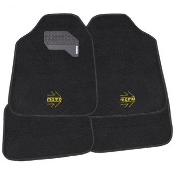 Juego de alfombras de coche Momo Arrow Negro-Amarillo