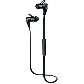 Philips SHB5800BK Echo Air – Écouteurs à micro, résistance à la sueur, NFC – Noir