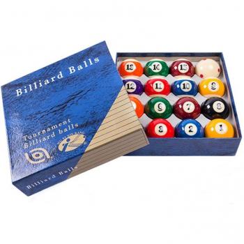 Conjunto de 16 Bolas de Billar en Resina 57,2 mm 3A Premium