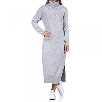 ONLY Damen Strickkleid Brandie in Hellgrau