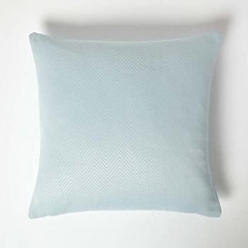 Pastel Blue Herringbone Throw Pillow Cover