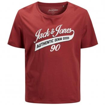 T-shirt Jack & Jones Jjelogo SS Col Rond Deux Couleurs PS Noos, Rouge