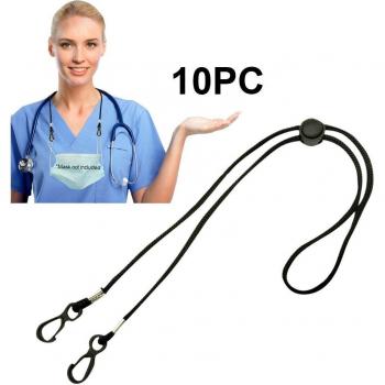 Cordage extensible pour masques respiratoires, repose-oreille inclus