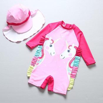 Maillot de bain licorne pour filles 2 à 7 ans avec protection UPF50+