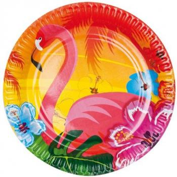Gartenparty Flamingo-Teller – 23 cm Durchmesser