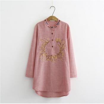 Camisa Larga de Rayas para Mujer Curvy