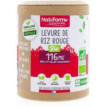 Levure de riz rouge Bio en gélules Nat&Form 65 g