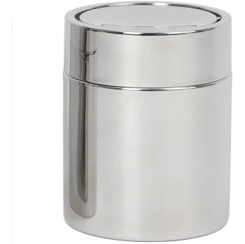 Papelera Inox Brillo Andrea House Ø12X15Cm/1,5L