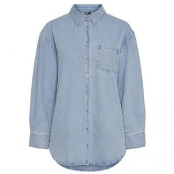 Maglia Camicia Maisie Tono Celeste