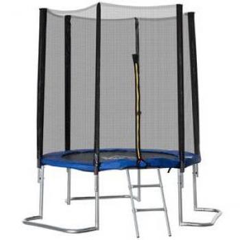 Cama elástica HOMCOM de 183 cm de diámetro con cubierta de salto resistente, red de seguridad y cubierta de borde para interior y exterior