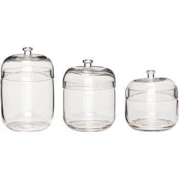 Bocaux de cuisine en verre transparent Hubsch Interior Fill (x3)