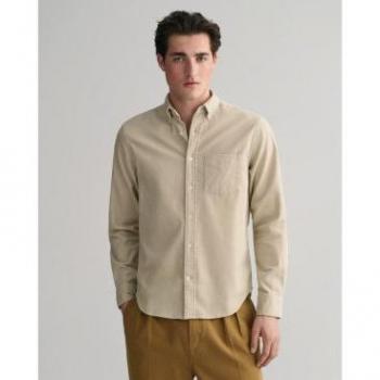 Gant Camicia Sottovest Reg Corduroy Putty