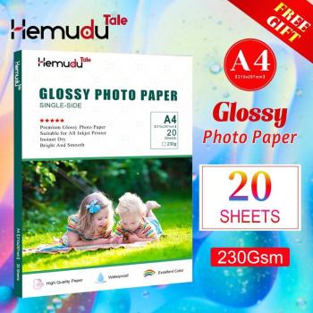 Papier Photo Étanche A4 Brillant 230 g – 20 Feuilles pour Impression en Gel