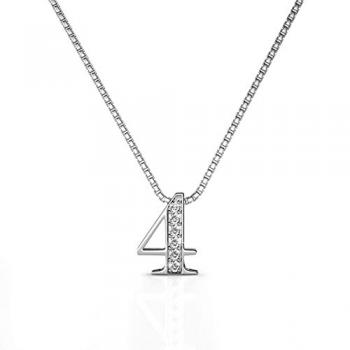 Collier Number 4 Éclat Argenté