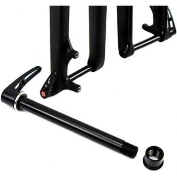 Front Alloy 15×100 Through Axle Skewer + Lock Nut – 148 mm Flat‑Head Design