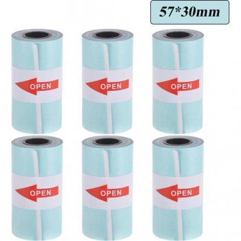 PeriPage A6 Roll Adhesivo Térmico 57×30 mm – 6 unidades