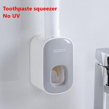 Estación Inteligente de Cepillos de Dientes + Distribuidor de Pasta Automático USB Solar con Desinfección UV