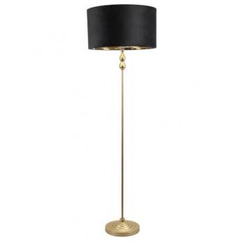 Valuelights Maggie Gold Velvet Floor Lamp, Black