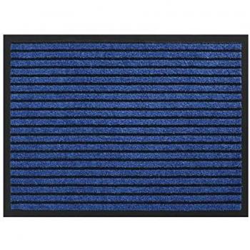 Tapis d'entrée Timeless bleu noir 40x60 cm avec support antidérapant