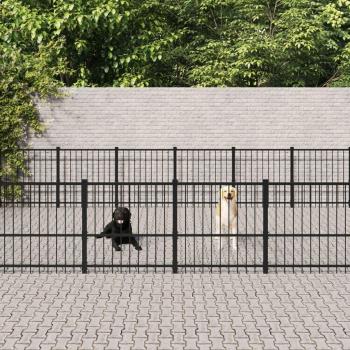 Jaula para perros de acero al aire libre 37,64 m²