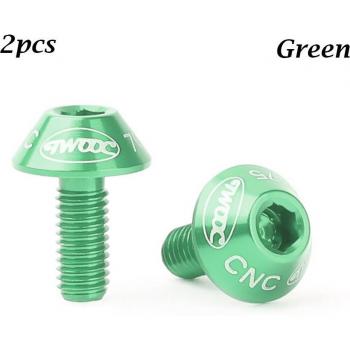 Par de Tornillos Aluminio M5 12mm – Montaje Seguro de Jaula de Agua para Bici