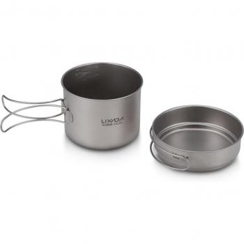 Lixada Folding Handle Titanium Cookset