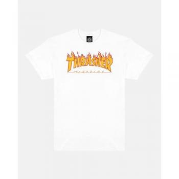 Thrasher Flame T-Shirt bianca