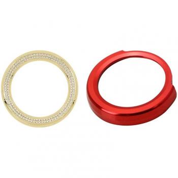 Anillo Decorativo Rojo para Botón de Arranque de Coche