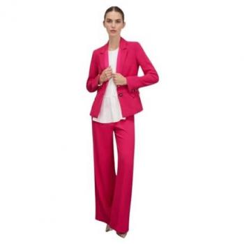 Blazer de mujer de botonadura simple con inserciones de satén