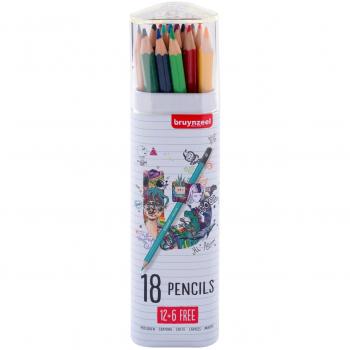 Boîte de crayons Bruynzeel 12 + 6 offerts