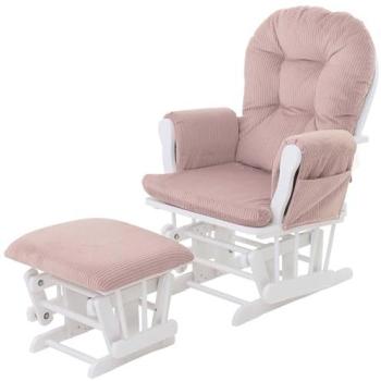Fauteuil relax HWC-C76 en tissu velours 320g/m rose