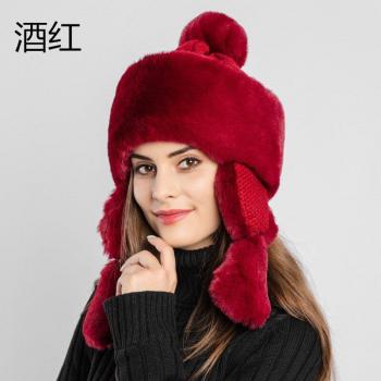 Casquette d'hiver en fausse fourrure avec oreillettes pour femme, kaki