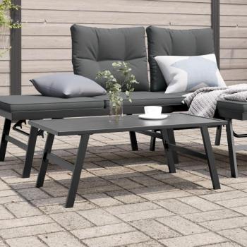 Table basse extérieure en acier enduit de poudre (90 x 45 x 35 cm)