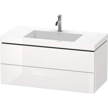 Duravit L-Cube Lavabo con Base C-Bonded per Muro