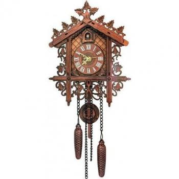 Artisan Wooden Cuckoo Clock with Tree House Design