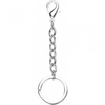 FurArt Key Chain Credit Card Holder with Zipper Closure